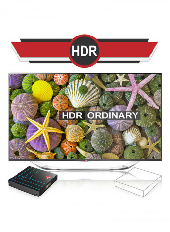 4K UHD A10 Smart Android Set Top Box V6514 Black