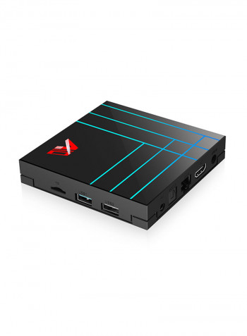 4K UHD A10 Smart Android Set Top Box V6514 Black