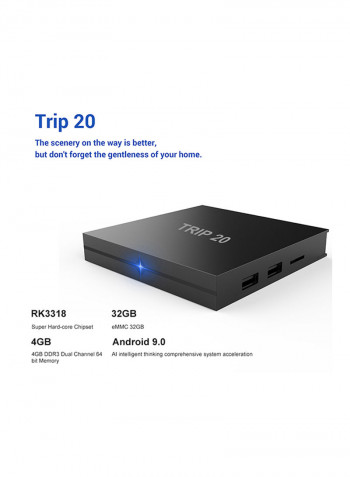 Trip20 Android 9.0 Smart TV Box V6390 Black