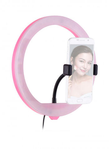 3200K-5500K Colour Temperature Dimmable Photography LED Ring Light 9inch Pink
