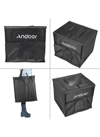 Foldable Photography Studio 3 LED Light Tent Kit 40X 35X 35 cm 40x35x35cm Black