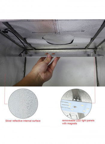 Foldable Photography Studio 3 LED Light Tent Kit 40X 35X 35 cm 40x35x35cm Black