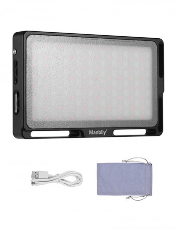 Mini Pocket Camera Fill Light With OLED Screen Black