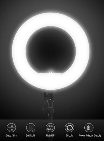 192-Piece LED Ring Light 3200K - 5500K 38W White