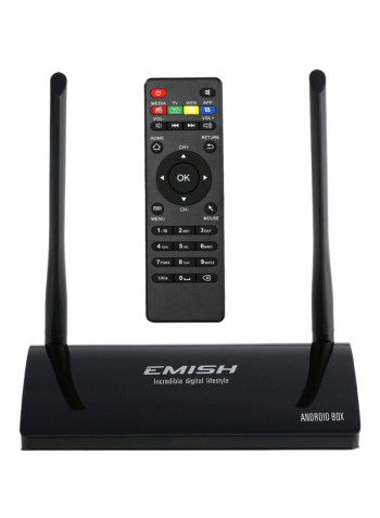 X800 Android TV Box With Remote Control V1476 Black