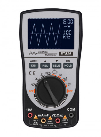 2-In-1 Intelligent Digital Oscilloscope Multimeter Black/Grey/Red
