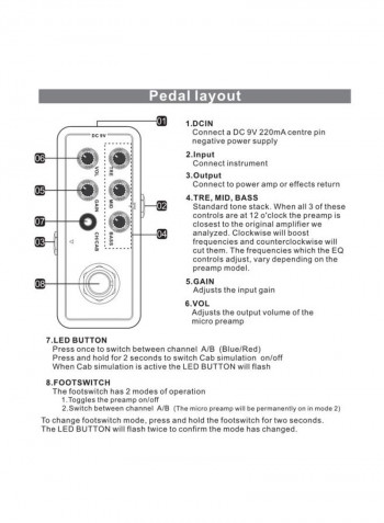 017 CALI-MKIV Digital Preamp Preamplifier Guitar Effect Pedal