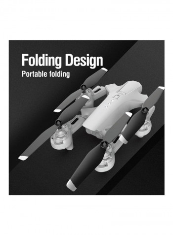RC Drone with Camera Dual Camera Drone 4k RC Quadcopter WiFi FPV Drone Folding Drone Headless Mode One Key Return Drone with Portable Bag 3 Batteries White 29*9*23cm
