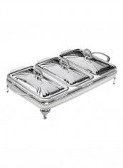 Triple Casserole With Lid Silver 51.5x25.5x15cm reviews Triple Casserole With Lid Silver 51.5x25.5x15cm