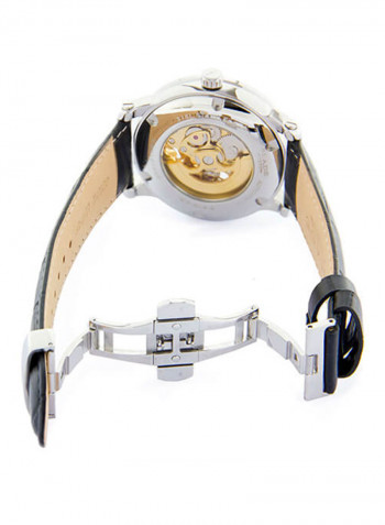 Men's Leather Analog Wrist Watch 3592G1SWN