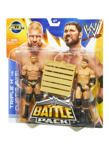 2-Piece Triple H Vs. Curt Axel With Pallet Action Figure Set BHM43