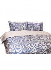 Curzon Duvet Cover With Pillowcase Fabric Blue/Beige 260 x 220centimeter