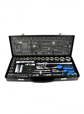 57-Piece Dr.Ratchet Socket And Bits Set Multicolour 45x20x6cm