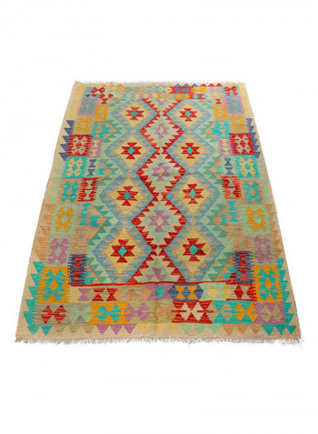 Al Fuad Hand Made Kilim Wool Caucasian Carpet Multicolour 4X6feet