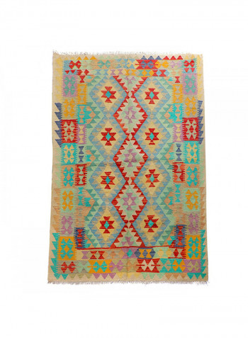 Al Fuad Hand Made Kilim Wool Caucasian Carpet Multicolour 4X6feet