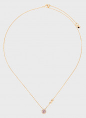 Stone Studded Pendant Necklace Gold