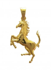 18K Gold Horse Pendant