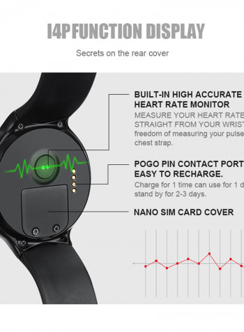 Heart Rate Monitor Bluetooth Watch Black