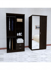 Jolene 2 Door Wardrobe-Oak Brown