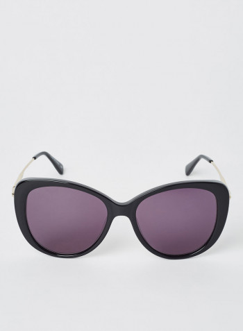Women's Full Rim Acetate Modified Rectangle Sunglasses - Lens Size: 56 mm