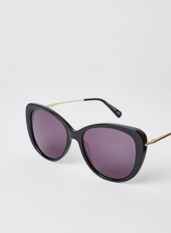 Women's Full Rim Acetate Modified Rectangle Sunglasses - Lens Size: 56 mm