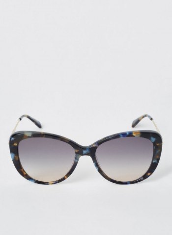 Women's Full Rim Acetate Modified Rectangle Sunglasses - Lens Size: 56 mm