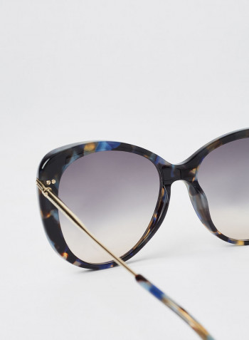 Women's Full Rim Acetate Modified Rectangle Sunglasses - Lens Size: 56 mm