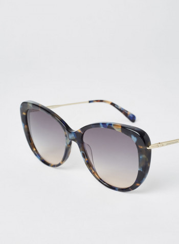 Women's Full Rim Acetate Modified Rectangle Sunglasses - Lens Size: 56 mm