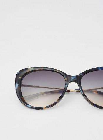 Women's Full Rim Acetate Modified Rectangle Sunglasses - Lens Size: 56 mm