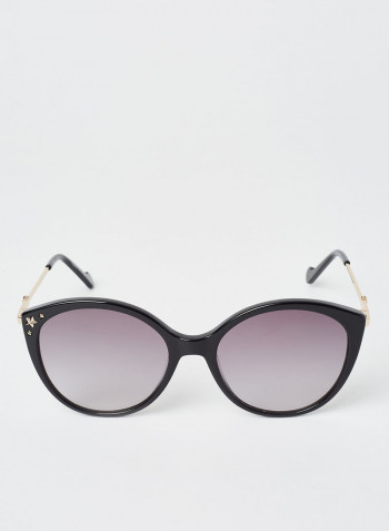 Women's Full Rim Acetate Round Sunglasses - Lens Size: 55 mm