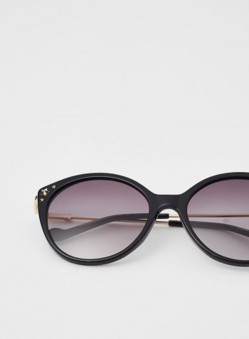 Women's Full Rim Acetate Round Sunglasses - Lens Size: 55 mm
