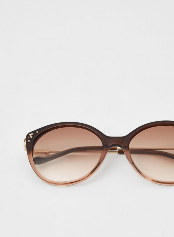 Women's Full Rim Acetate Round Sunglasses - Lens Size: 55 mm