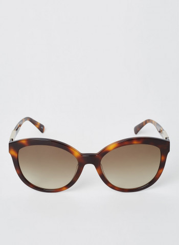 Women's Full Rim Acetate Round Sunglasses - Lens Size: 57 mm