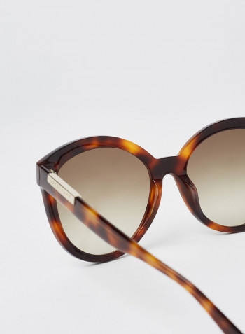 Women's Full Rim Acetate Round Sunglasses - Lens Size: 57 mm