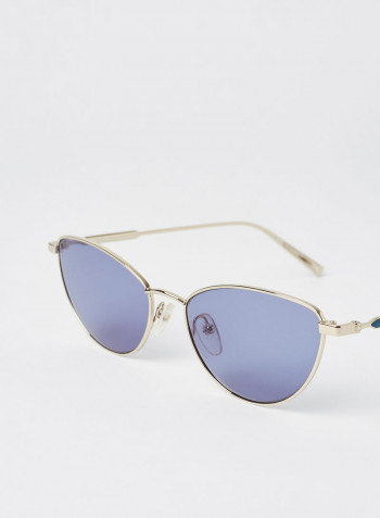 Women's Full Rim Metal Oval Sunglasses - Lens Size: 55 mm