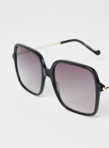 Women's Full Rim Acetate Modified Rectangle Sunglasses - Lens Size: 56 mm
