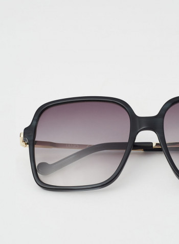 Women's Full Rim Acetate Modified Rectangle Sunglasses - Lens Size: 56 mm