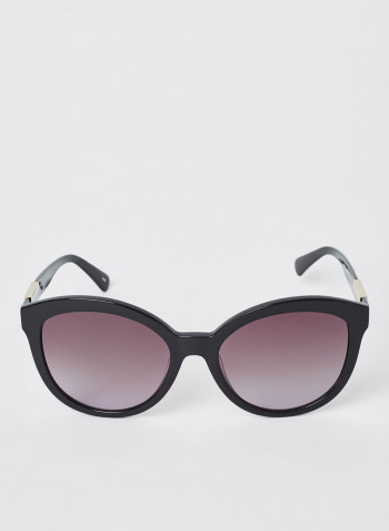 Women's Full Rim Acetate Round Sunglasses - Lens Size: 57 mm