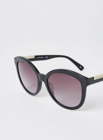 Women's Full Rim Acetate Round Sunglasses - Lens Size: 57 mm