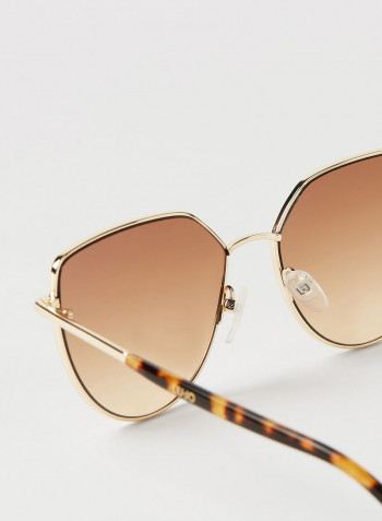 Women's Full Rim Metal Cat Eye Sunglasses - Lens Size: 58 mm