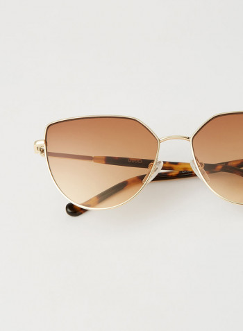 Women's Full Rim Metal Cat Eye Sunglasses - Lens Size: 58 mm