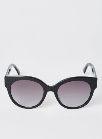 Women's Full Rim Acetate Round Sunglasses - Lens Size: 53 mm