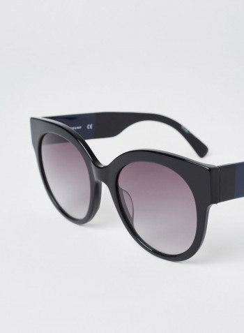 Women's Full Rim Acetate Round Sunglasses - Lens Size: 53 mm