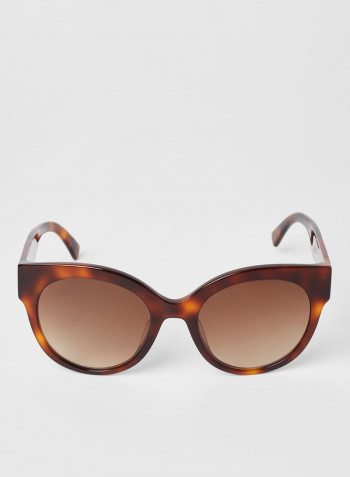 Women's Full Rim Acetate Round Sunglasses - Lens Size: 53 mm