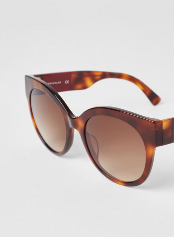 Women's Full Rim Acetate Round Sunglasses - Lens Size: 53 mm