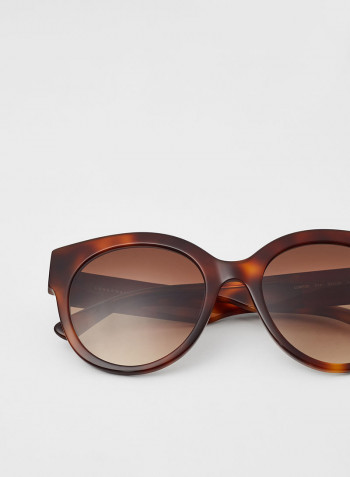 Women's Full Rim Acetate Round Sunglasses - Lens Size: 53 mm