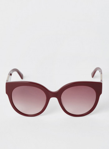 Women's Full Rim Acetate Round Sunglasses - Lens Size: 53 mm