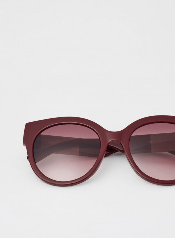 Women's Full Rim Acetate Round Sunglasses - Lens Size: 53 mm
