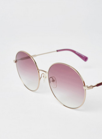Women's Full Rim Metal Round Sunglasses - Lens Size: 58 mm