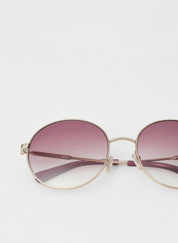 Women's Full Rim Metal Round Sunglasses - Lens Size: 58 mm